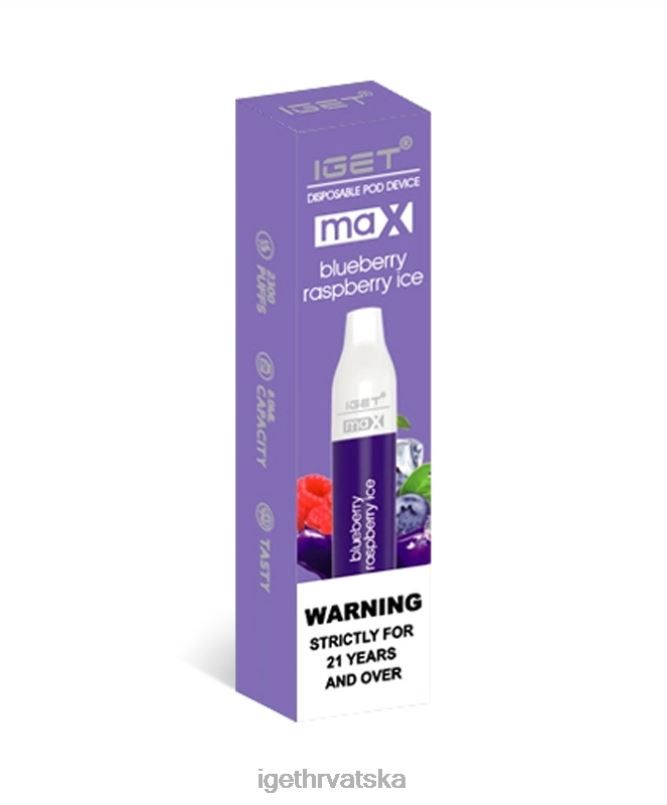 IGET Vape max 2FJ6D80 borovnica malina led