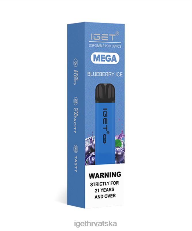 IGET Vape Europe mega 2FJ6D126 led od borovnice