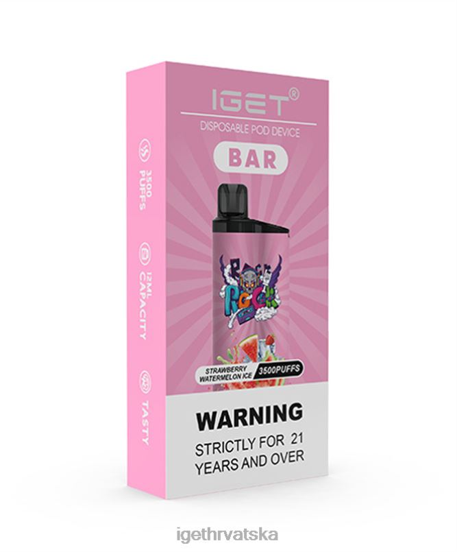 IGET Vape Europe bar 2FJ6D176 led od lubenice od jagode