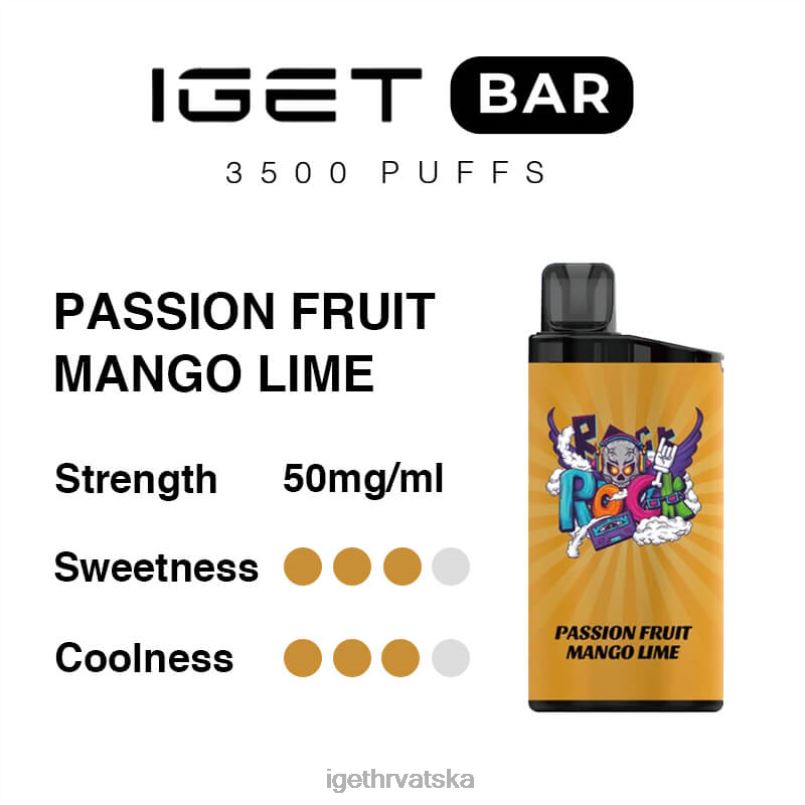 IGET Vape Europe bar 3500 dizanja 2FJ6D281 marakuje mango limeta