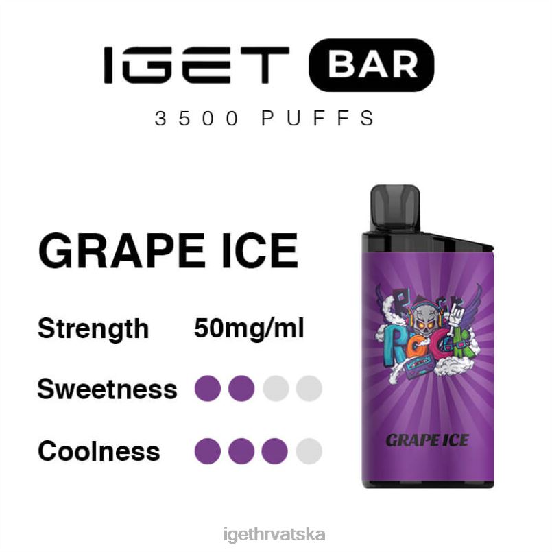 IGET Vape bar 3500 dizanja 2FJ6D300 led od grožđa