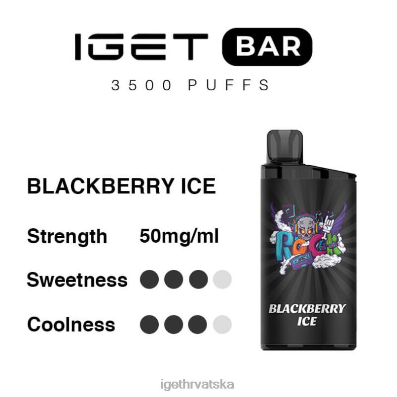 IGET Vape Europe bar 3500 dizanja 2FJ6D301 led od kupine