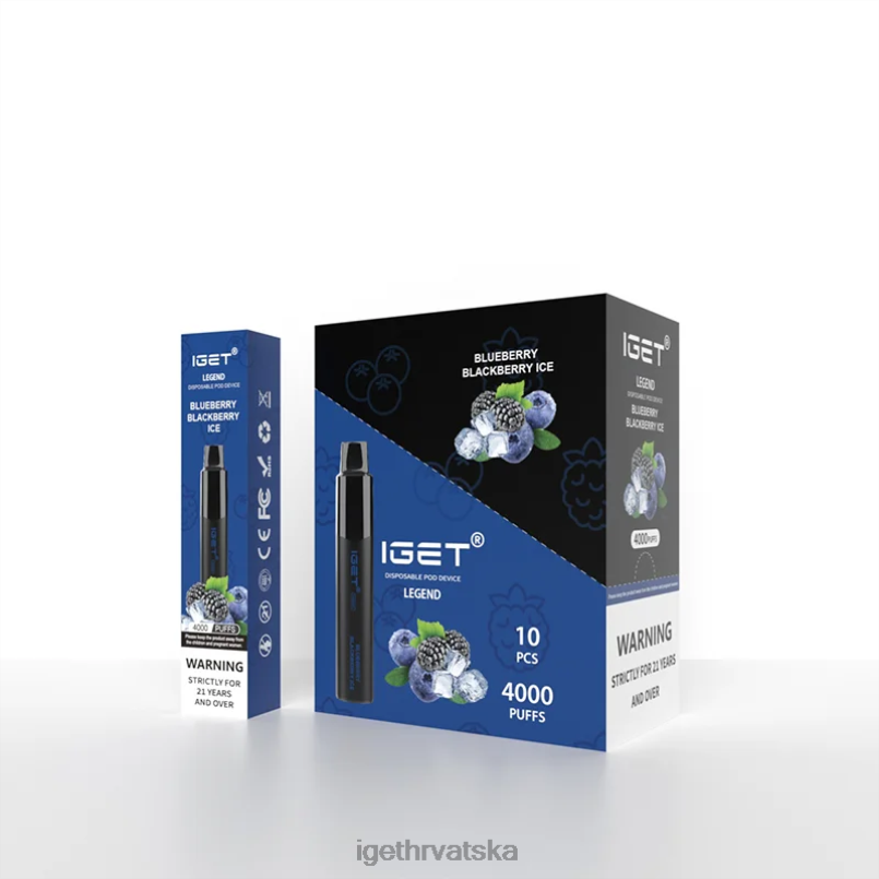IGET Vape legenda 4000 dizanja 2FJ6D325 borovnica kupina led