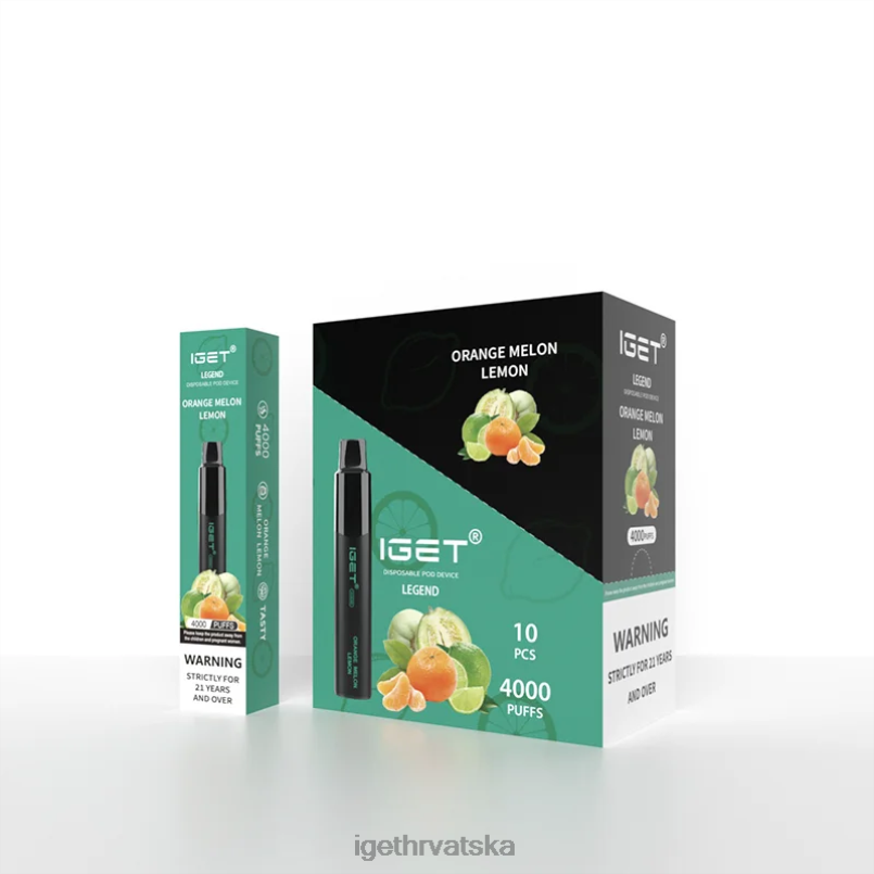 IGET Vape legenda 4000 dizanja 2FJ6D335 naranča dinja limun