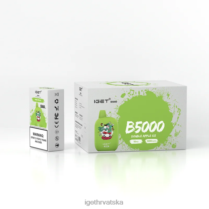 IGET Vape Europe b5000 2FJ6D315 dvostruki led od jabuka