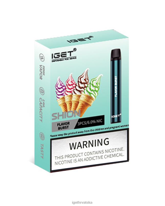 IGET Vape Europe 3 x sjaj 2FJ6D13 prasak okusa