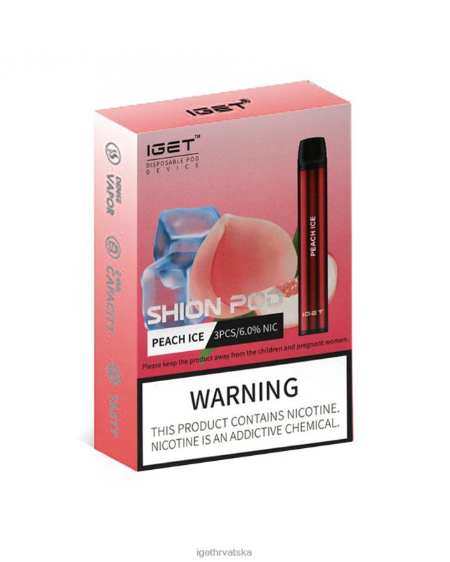 IGET Vape Europe 3 x sjaj 2FJ6D23 led od breskve