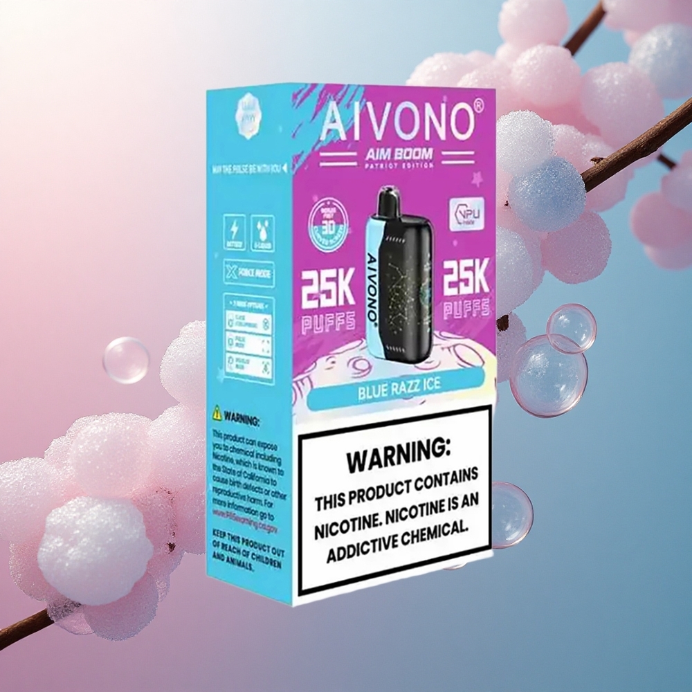 Aivono Aim Boom 25000 Puffs Plava Malina Led 650mAh