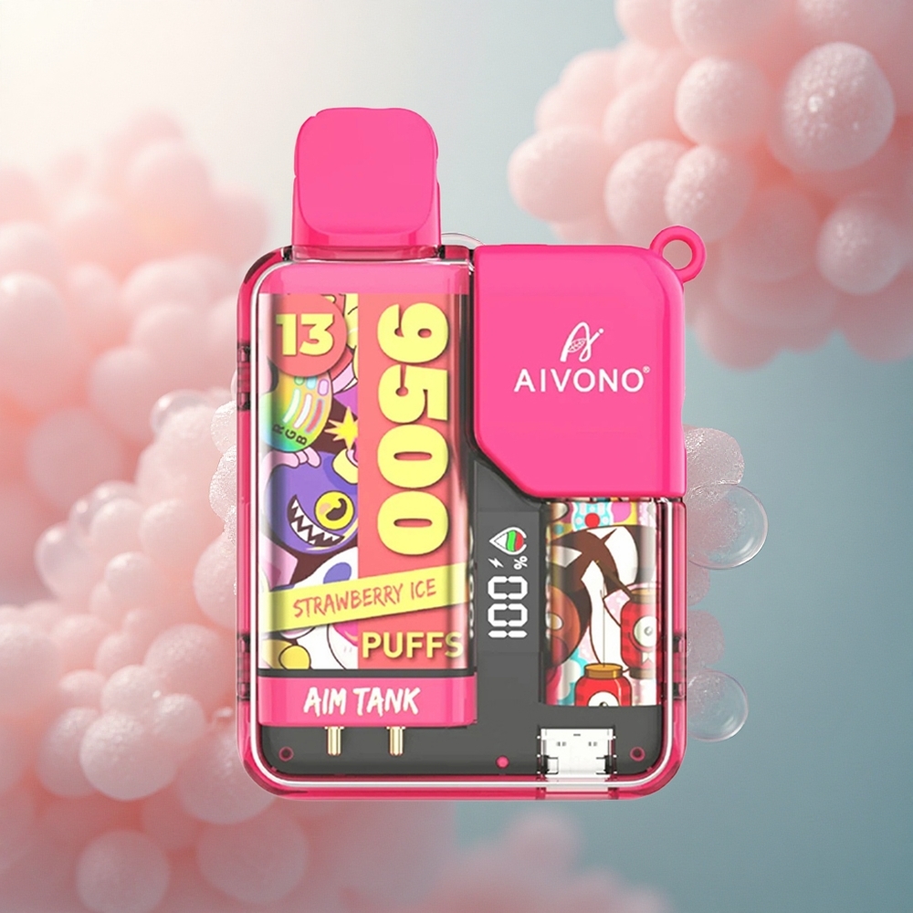 Aivono Aim Tank 9500 Puffs Jagoda Led s 650mAh i 5% nikotina