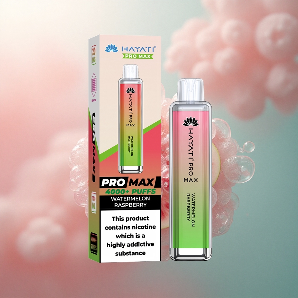 Hayati Pro Max 4000 Puffs Lubenica Malina 5% Nikotina 1400mAh