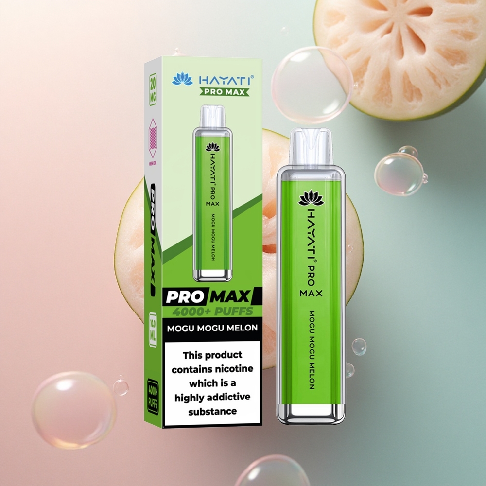 Hayati Pro Max 4000 Puffs Mogu Mogu Dinja s 5% nikotina i 1400mAh baterijom