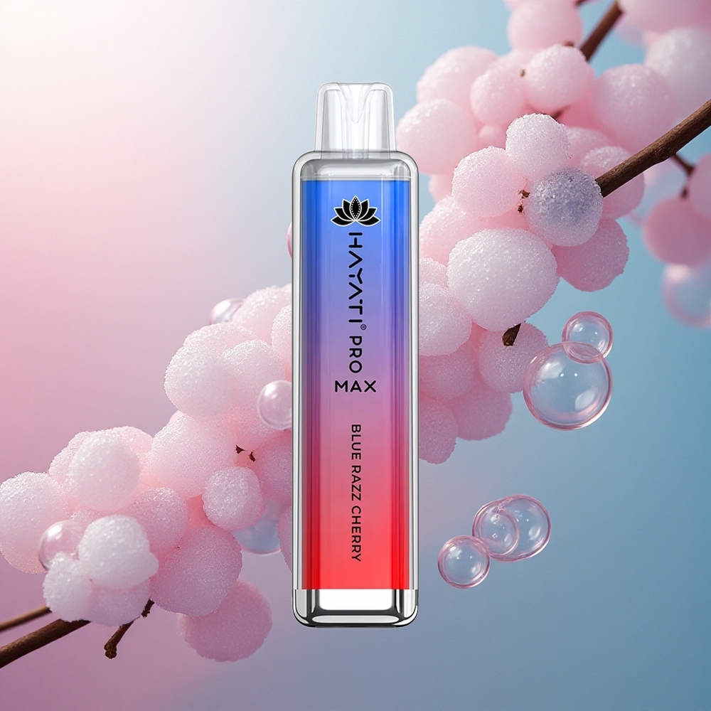 Hayati Pro Max 4000 Puffs Plava Malina Trešnja s 5% nikotina i 1400mAh baterijom