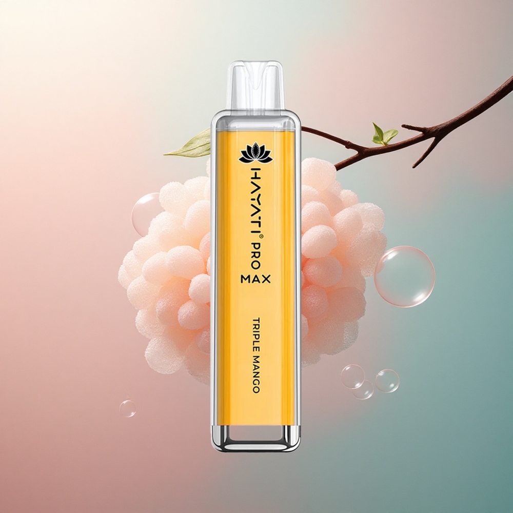 Hayati Pro Max 4000 Puffs Trostruga Mango 2ml 5% Nikotina 1400mAh