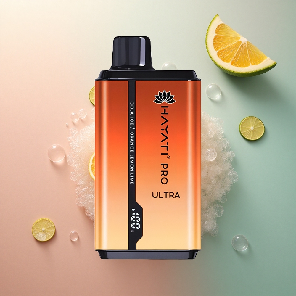 Hayati Pro Ultra 15000 Puffs Cola Ledena Naranča Limun & Lime s 2% nikotina i 850mAh baterijom