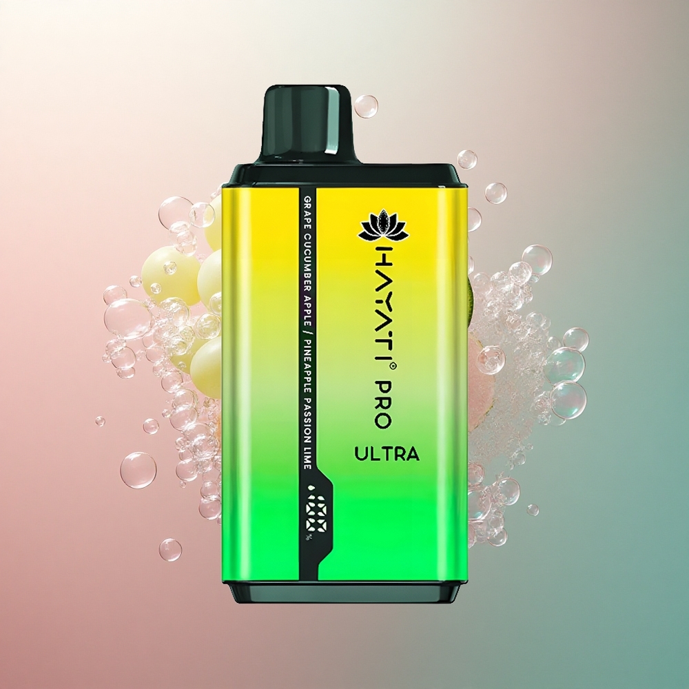 Hayati Pro Ultra 15000 Puffs Grozdana Krastavačka Jabuka Ananas Strah 850mAh 2% nikotina