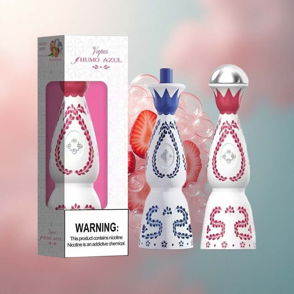 Humo Azul 15000 Puffs Jagoda Žvakača s 5% nikotina i 500mAh baterijom
