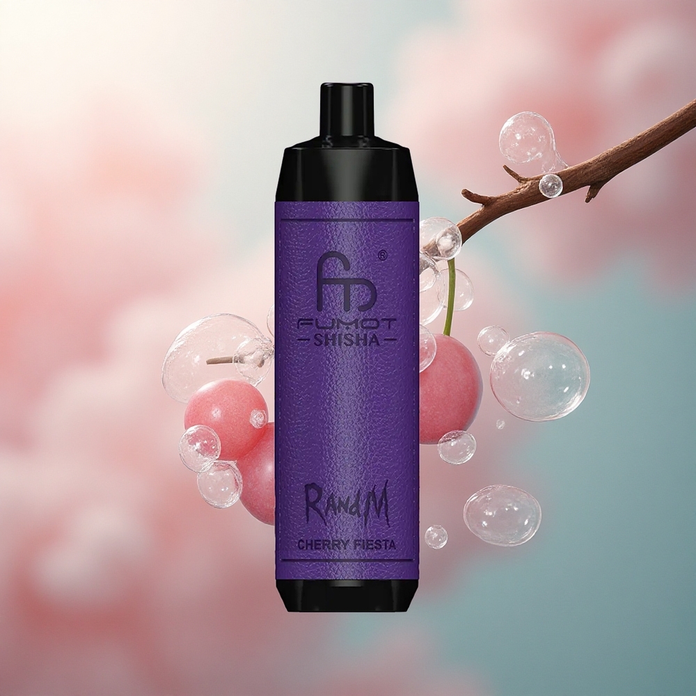 RandM Fumot Shisha 10000 Puffs Trešnja Fiesta s 18ml tekućine i 850 mAh baterijom