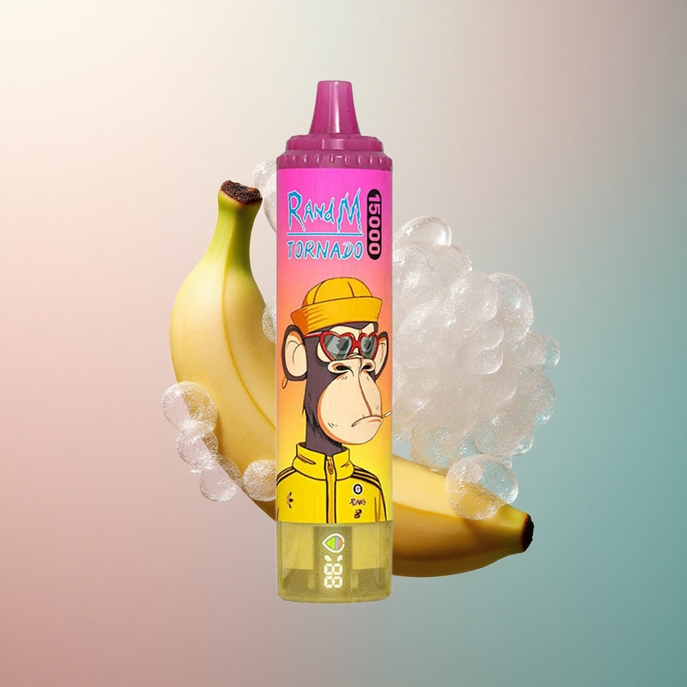 RandM Fumot Tornado 15000 Puffs Banana Led LCD 850mAh
