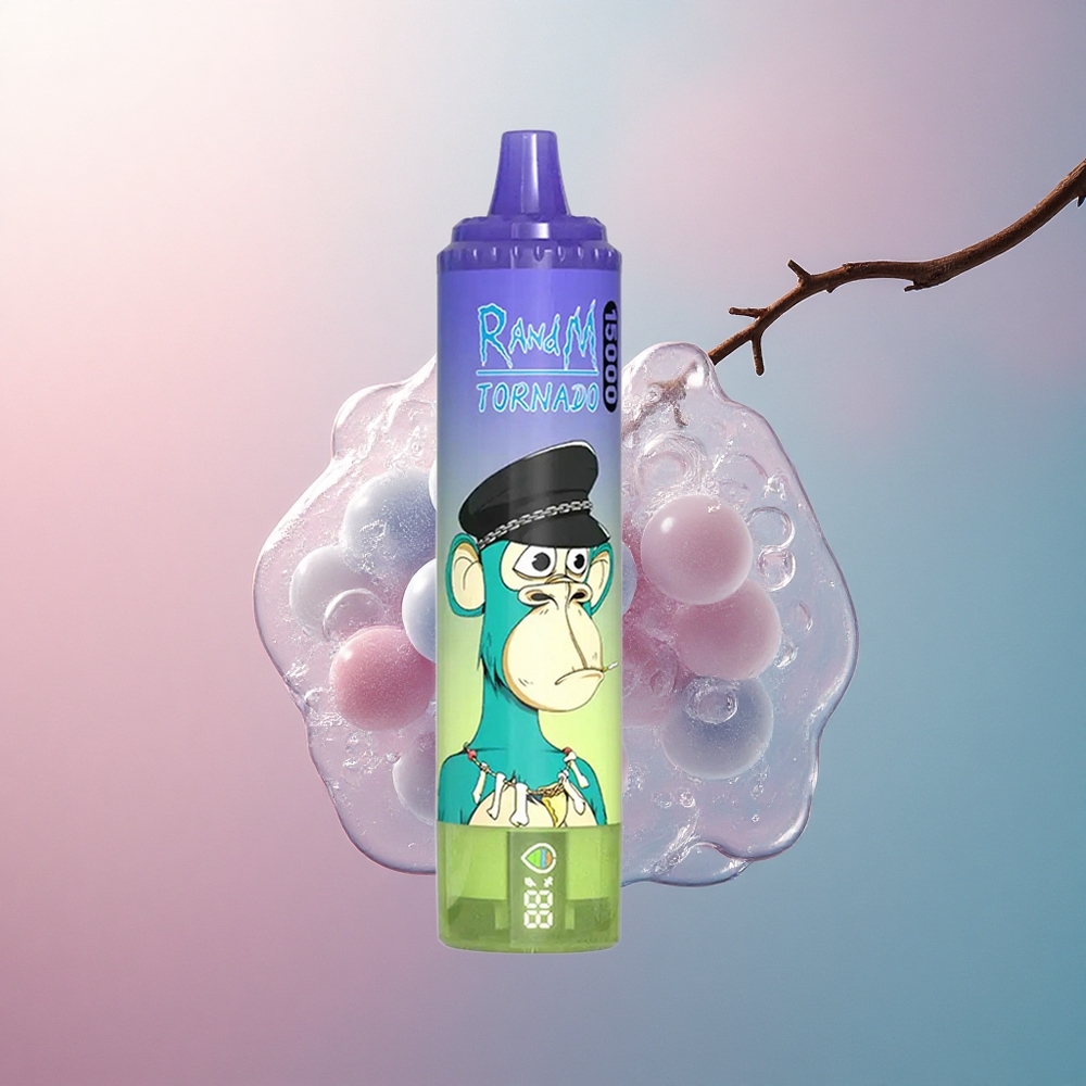 RandM Fumot Tornado 15000 Puffs Borovnica Žvakaći Gum s 850mAh i 25ml tekućine