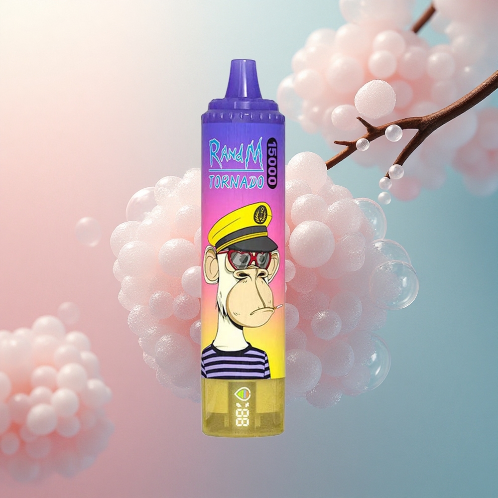 RandM Fumot Tornado 15000 Puffs Breskva Borovnica Candy 25ml 850mAh Mesh Coil