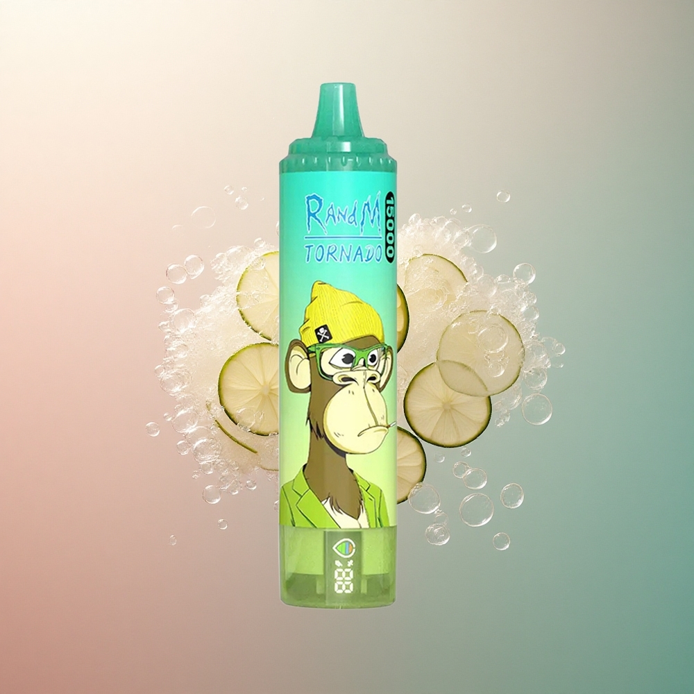 RandM Fumot Tornado 15000 Puffs Limeta Lime s 25ml tekućine i 850mAh baterijom