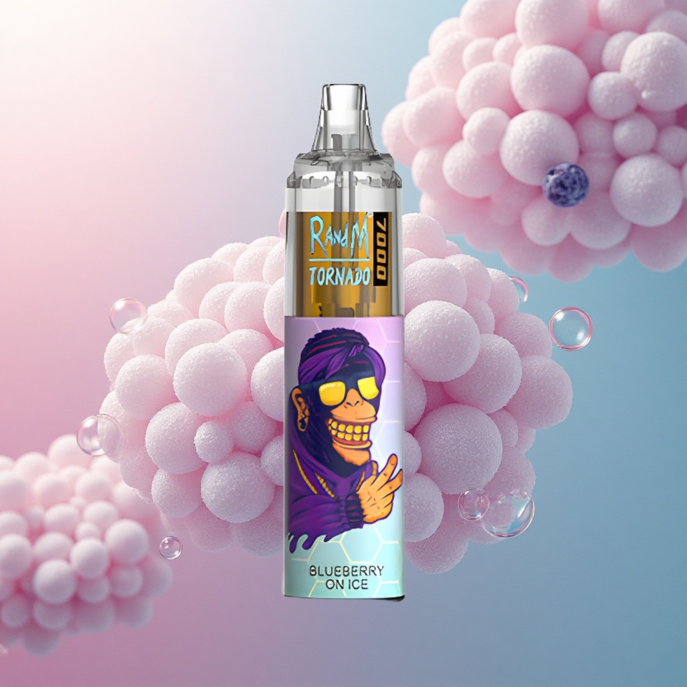RandM Fumot Tornado 7000 Puffs Borovnica na ledu s 5% nikotina i 850 mAh