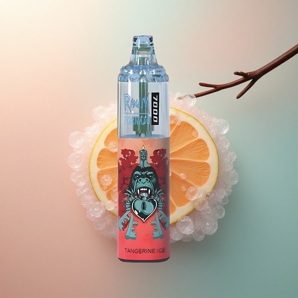 RandM Fumot Tornado 7000 Puffs Mandarina Led s 850 mAh i 14 ML tekućine