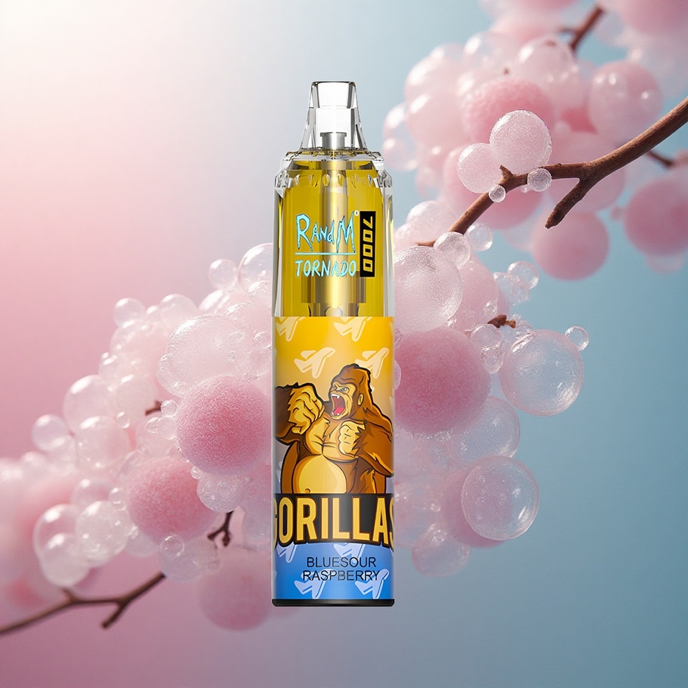 RandM Fumot Tornado 7000 Puffs PlaviKiseli Malina 850mAh 14ML Mrežasti Coil