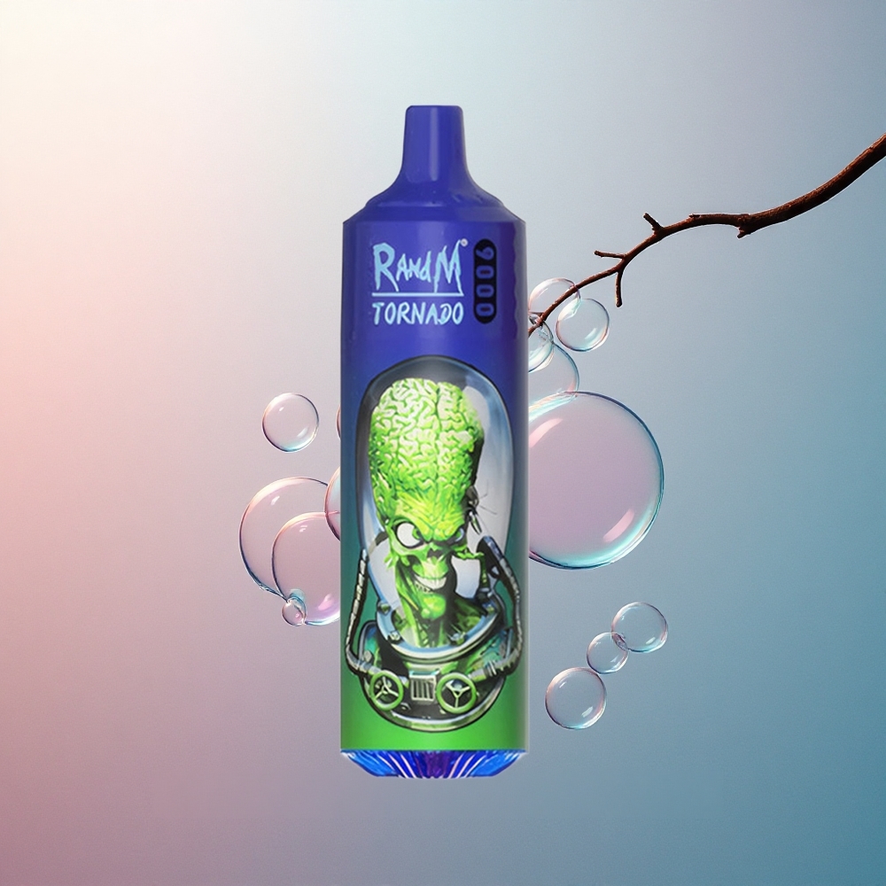 RandM Fumot Tornado 9000 Puffs Gospodin Plavi 850 mAh Mrežasti Svjetleći