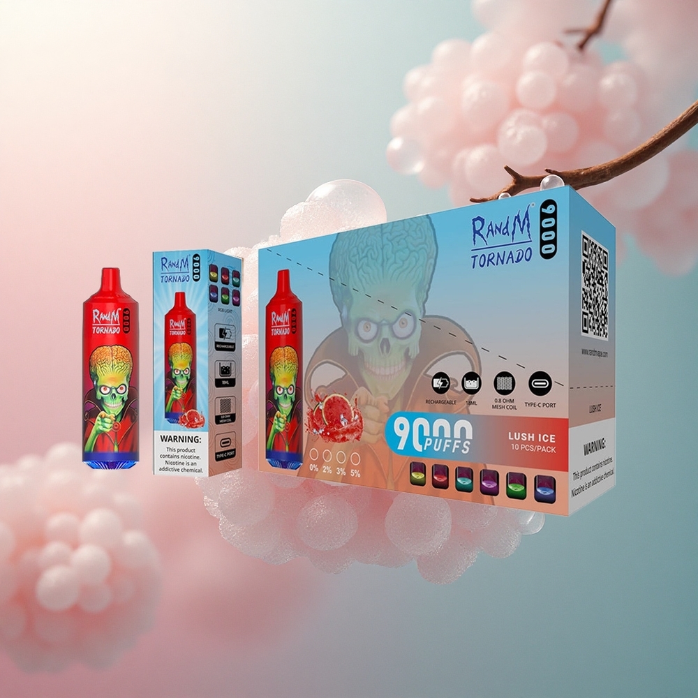 RandM Fumot Tornado 9000 Puffs Lush Led Rechargeable Mesh 850mAh 18mL