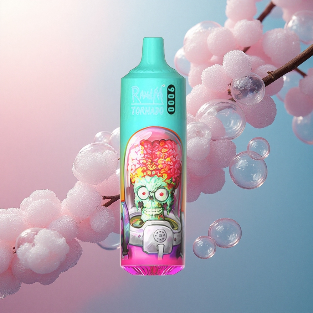 RandM Fumot Tornado 9000 Puffs Plava Kisela Malina s 18 mL Tekućine i 850 mAh Baterijom
