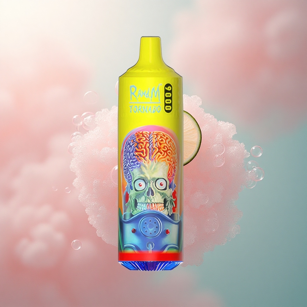 RandM Fumot Tornado 9000 Puffs Rozličiti Okusi Limunade s 18 mL tekućine i Mesh Coil