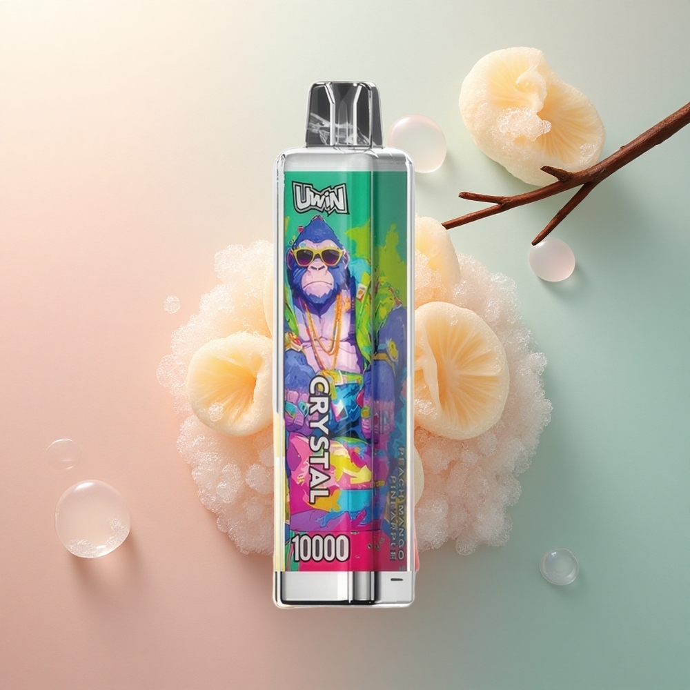 Uwin Crystal 10000 Puffs Breskva Mango Ananas s RGB osvjetljenjem i 650mAh baterijom