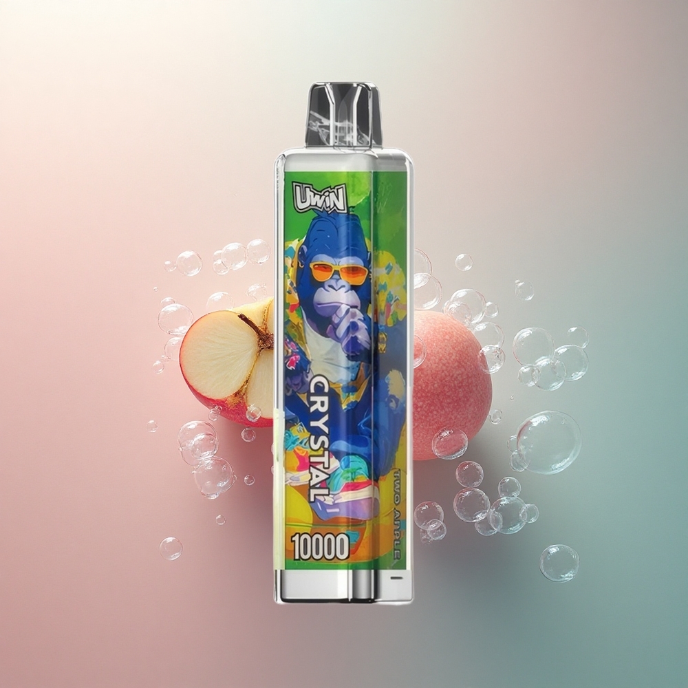 Uwin Crystal 10000 Puffs Dva Jabluka s 5% nikotina, 650mAh, RGB svjetla
