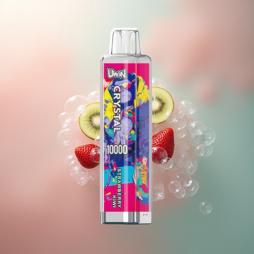 Uwin Crystal 10000 Puffs Jagoda Kivi s RGB svjetlima i 5% nikotina